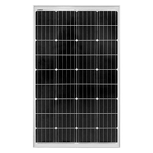 Litionite Rayo 130W Panel solar monocristalino en vidrio templado con estructura de aluminio negro...