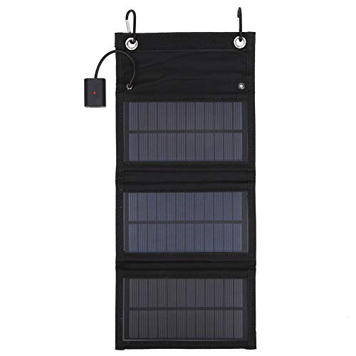 Bicaquu Panel de energía Solar Ligero y Seguro, Paquete Plegable de Panel Solar, Panel Solar...