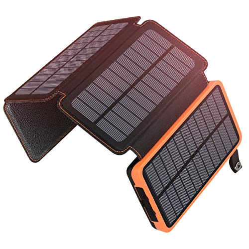 A ADDTOP Cargador Solar 25000mAh Power Bank Portátil con 2 Ports 2.1A Output Batería Externa...